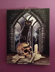 Buy Gothic Cat On Skull Painting • 14£