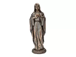 Buy The Immaculate Heart Of Virgin Mary Madonna Cold Cast Bronze & Resin Sculpture • 57.33£
