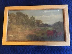 Buy Original 19th Century Oil Painting Of Horses & Fields (Label To Reverse) 7 X 11  • 25£
