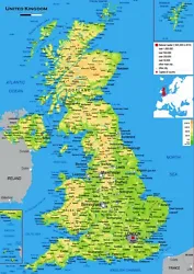 Buy Map Of The Uk  A3 Glossy Poster • 6.99£