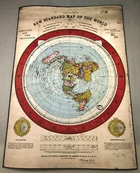 Buy Gleason's New Standard Map Of The World • Giclée Print • Flat Earth • A4 - A1 • 43.99£