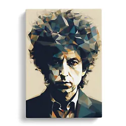 Buy Bob Dylan Geometric Art Canvas Wall Art Print Framed Picture Decor Living Room • 24.95£