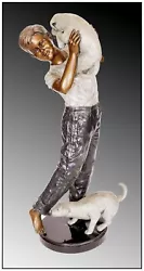 Buy HOWARD JASON Large BRONZE SCULPTURE Full Round Signed Puppy Love LIFE SIZE • 5,529.79£