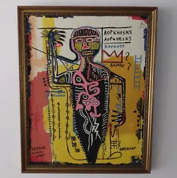 Buy Jean-Michel Basquiat - 1982 Versus Medici Painting Framed • 4,348.34£