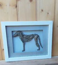 Buy Ooak Driftwood Lurcher Whippet Dog Sculpture. Art Picture Frame. • 25£