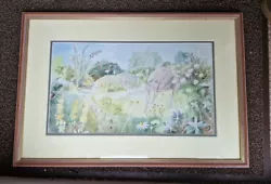 Buy Watercolour Artist Joan Webb Pastel Colours Floral Garden,signed • 19£
