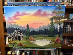 Buy Original Oil Painting 18x24 “Cabin Seclusion” Art/Landscape (Bob Ross Style) • 86.82£