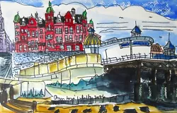Buy Original Watercolour Painting Hotel Du Paris Cromer Pier By Ann Marie Whitton • 25£