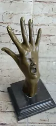 Buy Bizarre Abstract Bronze Sculpture Screaming Face In Hand Signed Milo Statue Odd • 244.09£