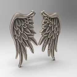 Buy Angels Wings STL File Cherub Wing Model Relief 3D Printer CNC Carving Machine • 2.32£