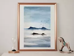 Buy The Sea | Original Hand Painted | Watercolour Painting | Seascape | Signed • 16£