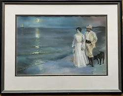 Buy Rodger McCroy (Scottish Contemporary),  'Evening Stroll'  Pastel, Signed • 85£