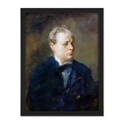 Buy Mcevoy Portrait Sir Winston Churchill Painting Large Framed Art Print • 36.99£