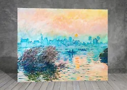Buy Claude Monet  Sunset On The Seine CANVAS PAINTING ART PRINT WALL 1661 • 13.50£
