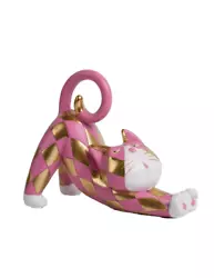 Buy Cute Pink & Gold Cat Art Statue • 16.99£