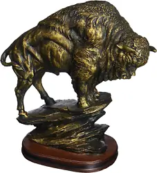 Buy Antiqued Bronze Finish American Buffalo Statue Bison • 62.75£