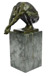 Buy Art Deco Muscular Nude Man Bronze Sculpture Figure  Large Statue Figurine Figure • 137.86£