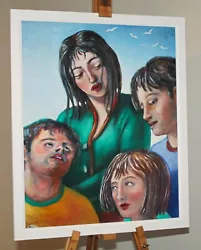 Buy JONATHAN ARMIGEL WADE (b.1960 ) Original Figurative Oil Painting 'Girls & Boys' • 595£