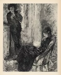 Buy 1919 Pierre Auguste RENOIR LIMITED EDITION Engraving By The Fireplace FRAMED COA • 630.70£
