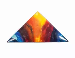 Buy 1995 Nicholas Mirandon Abstract Triangular Rainbow Resin Wall Sculpture Painting • 283.50£