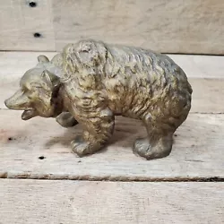 Buy Unique Metal Brown Black Grizzle Bear Pot Metal California Bear 4.5  • 12.36£