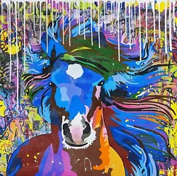 Buy Jozza  Favorite Horse  2021 | Large Original Painting With Diamond Dust | 40x40  • 3,149.98£