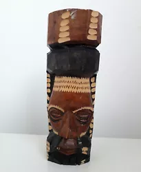 Buy Tribal Mask Sculpture Handmade African Figure Old Spiritual Totem Spirit Vintage • 76.87£