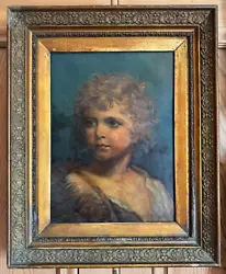 Buy Antique Oil Painting Unusual Victorian Portrait Of Wild Boy Signed And Frame • 103£
