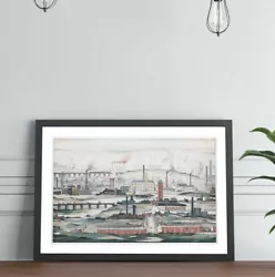 Buy Industrial Landscape People FRAMED WALL ART PRINT PAINTING 4 SIZE LS Lowry Style • 8.99£