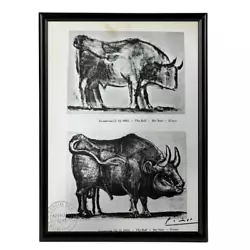 Buy Pablo Picasso Rare Vintage Print 1954 - The Bull, 1945 • 29.92£