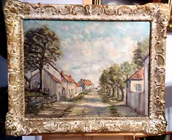 Buy Antique Oil Painting On Board Cityscape Distressed Frame By H . Bennet • 97£