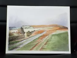 Buy Lovely Original Signed Watercolour  Tranquil Countryside Scene  • 18£