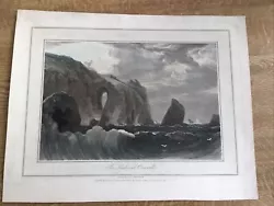 Buy Antique Print The Lands-end Cornwall 1814. Wm Daniell Orig Colour • 35£