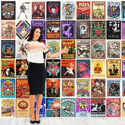 Buy Rock Music Concert Posters Vintage Prints  A4 Borderless Fully Laminated Vol 1 • 2.75£