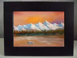 Buy Suns Last Stand, Mountain, Bob Ross Style, Landscape Painting, Wall Art, Framed • 14.99£