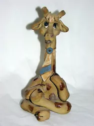 Buy Vintage Signed 8  Max Hindt California Folk Art Pottery Giraffe Wearing A Tie • 20.66£