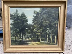 Buy Vintage Dutch Oil On Board Woodland Forest Landscape Framed Painting Signed 1949 • 40£