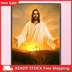 Buy Diamond Painting Jesus Full Round Drill Rhinestone Kit(w043) • 7.32£