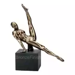 Buy Nude Naked Male Athlete On Plinth Cold Cast Bronze & Resin Statue Erotic Art • 90.09£