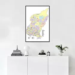 Buy Quezon City Map Background Art Poster Painting Vinyl/Canvas Office Wall Decor • 5.69£