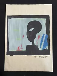 Buy Jean Michel Basquiat (Handmade) Drawing - Painting On Old Paper Signed & Stamped • 115.30£