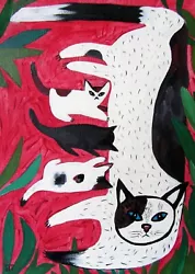 Buy Oil Painting,modern Art,animals, Cat, Kittens • 28£