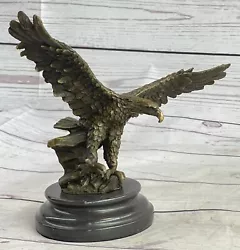 Buy Original Signed Vienna Bronze Eagle Sculpture Austria Art Deco Marble Artwork • 107.33£