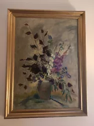 Buy Antique Impressionist Oil Painting, M. Ward, Foxgloves, Large Size, Gold Fra • 295£