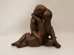 Buy Vintage Leonardo Artworks 1968 Plaster Bronze Finish Sculpture Entwined Lovers • 86.79£