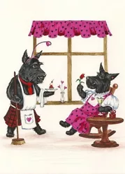 Buy Aceo Scottish Terrier Valentines Day Ryta Print Of Painting Scotty Scotland Art  • 6.19£