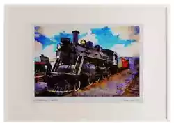 Buy 788075 Antique Train A2 Picture Frame Watercolour Print • 66.99£