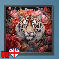Buy Paint By Numbers Kit On Canvas DIY Oil Art Tiger Picture Home Wall Decor 50x50cm • 9.59£