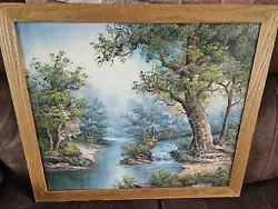 Buy Painting Oil On Canvas Landscape River Trees  Original Signed Excellent Conditio • 210£