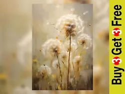 Buy Ethereal Dandelion Art Print 5 X7  - Soft Floral Matte Nature Wall Decor • 4.99£